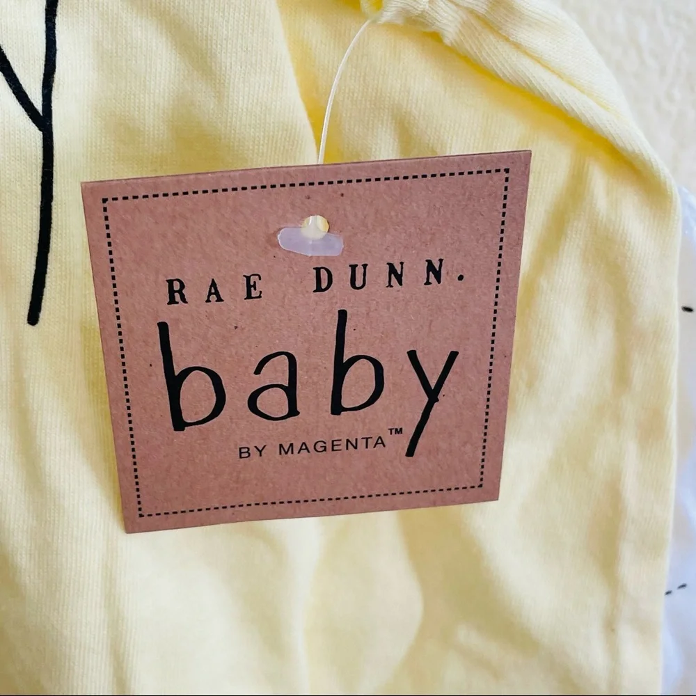 Rae Dunn Baby Girl Newborn Bee Happy Rompers Set 3-6M